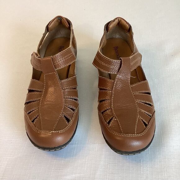 Bjorndal Echo Dark Tan Leather Women's Size 6 1/2 - Picture 1 of 12
